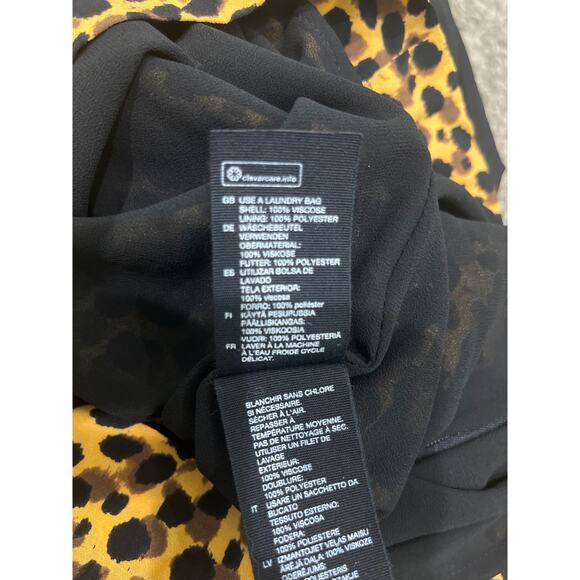 & Other Stories Leopard Print Long Sleeve Mini Dress Sz 2 - Picture 6 of 9